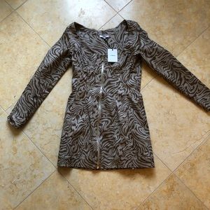 Brown Zebra Dress, Medium